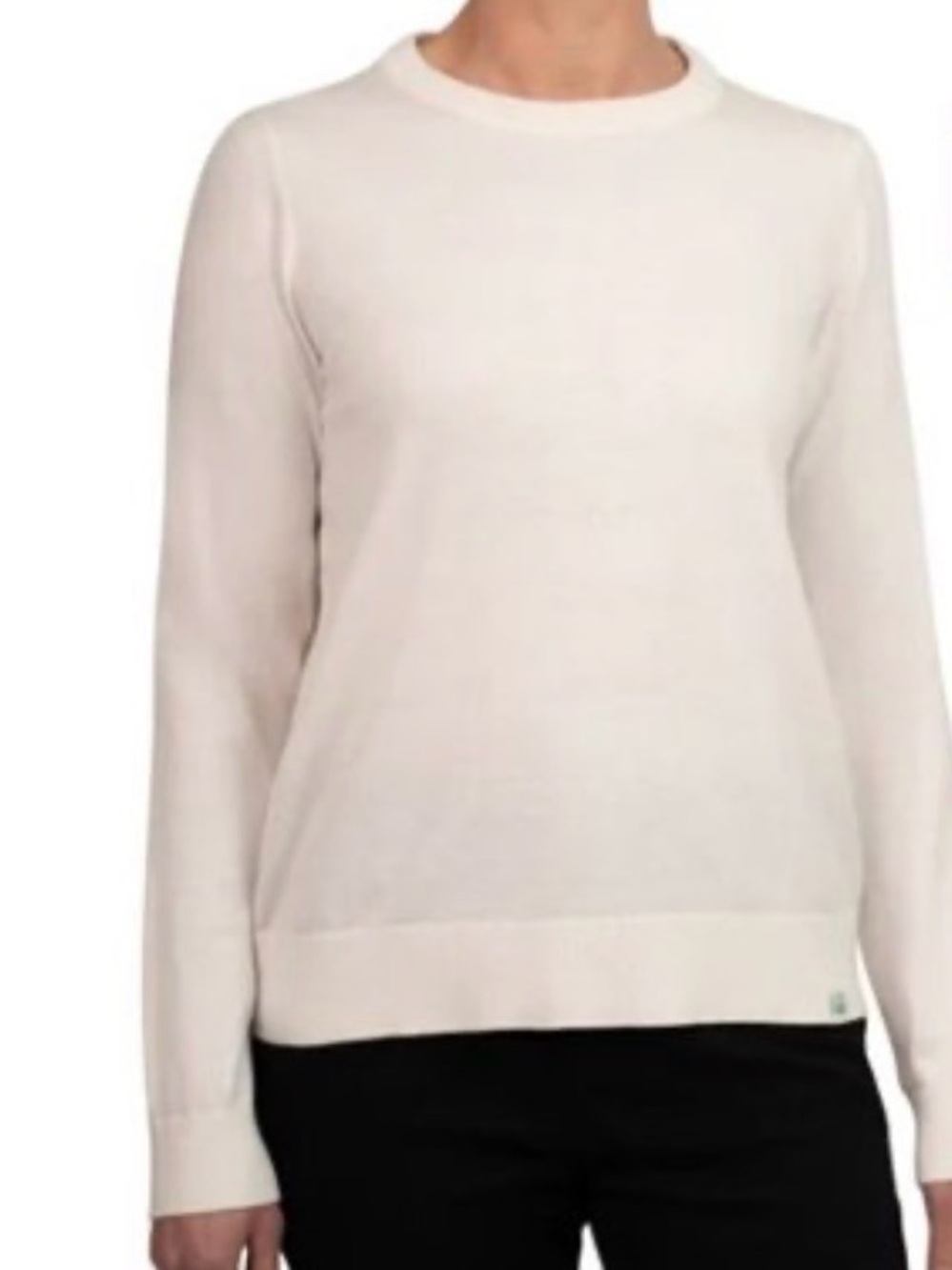 United Colors of Benetton Cotton Blend Cream Crewneck Sweater NWT Size XXL